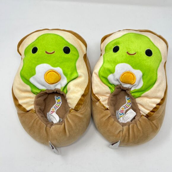 Squishmallows Slippers Girl 4-5 Sinclair Avacado Toast Plush Kelly Toy New Tags - Picture 1 of 6